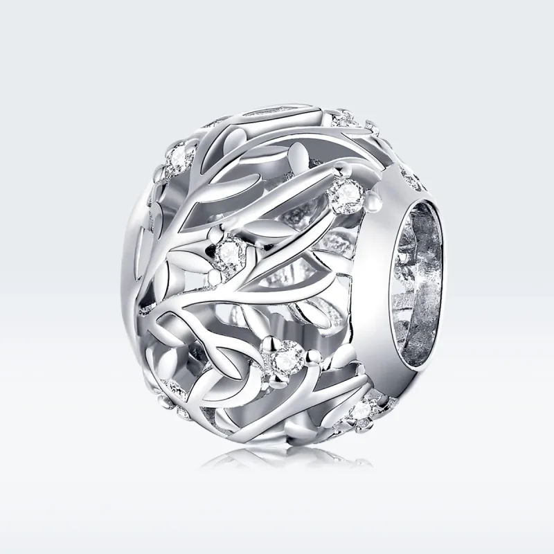 (bilde for) Pandora Style Silver Vine Charm - BSC256 - Vis 5