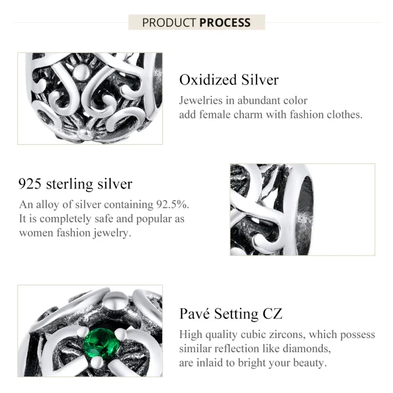 (bilde for) Pandora Style Silver Vintage Cross Charm - SCC1511 - Vis 7