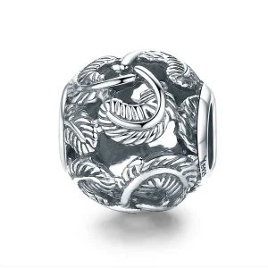(bilde for) Pandora Style Silver Vintage Wings Charm - SCC810