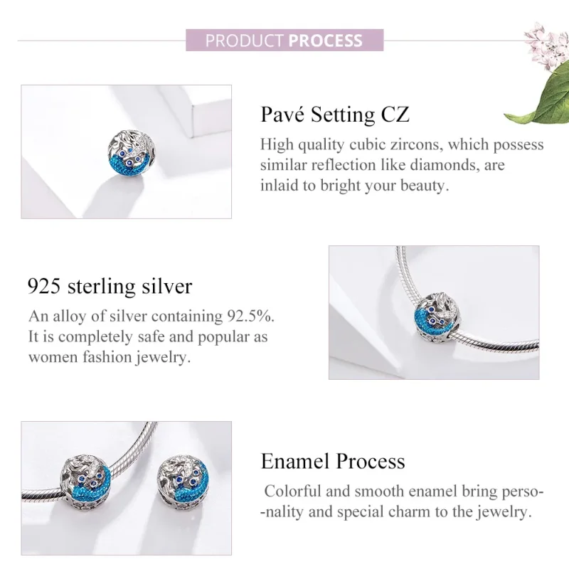 (bilde for) Pandora Style Silver Waiting For The Mermaid Charm - SCC1209 - Vis 4