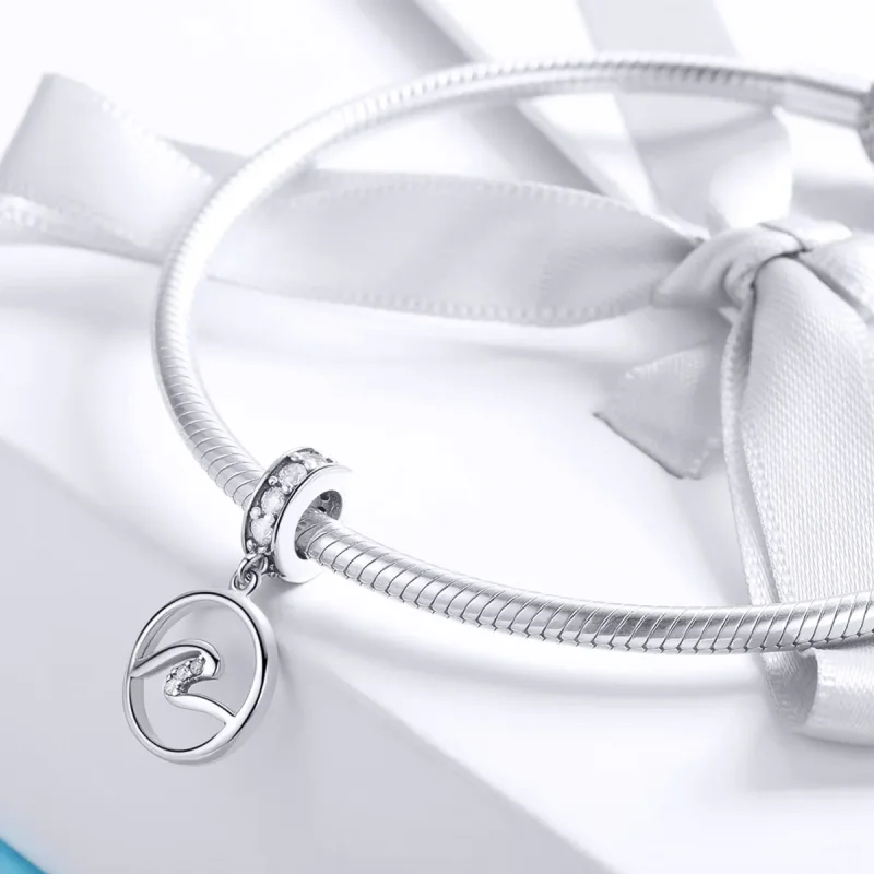 (bilde for) Pandora Style Silver Waves Dangle - SCC1031 - Vis 3