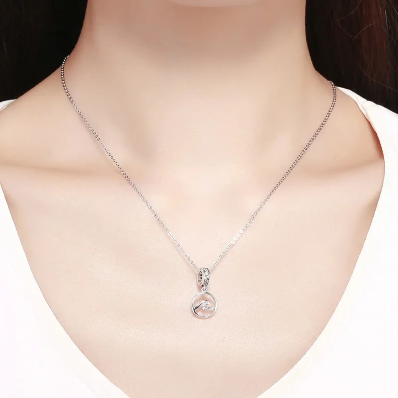(bilde for) Pandora Style Silver Waves Dangle - SCC1031 - Vis 5