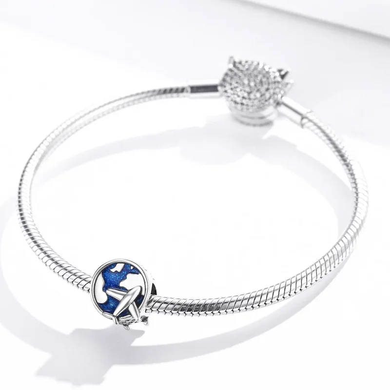 (bilde for) Pandora Style Silver World Voyage Charm - SCC1568 - Vis 3