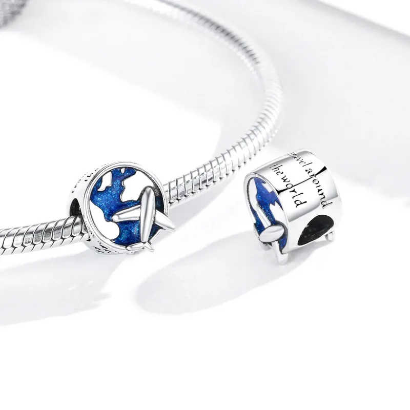(bilde for) Pandora Style Silver World Voyage Charm - SCC1568 - Vis 4
