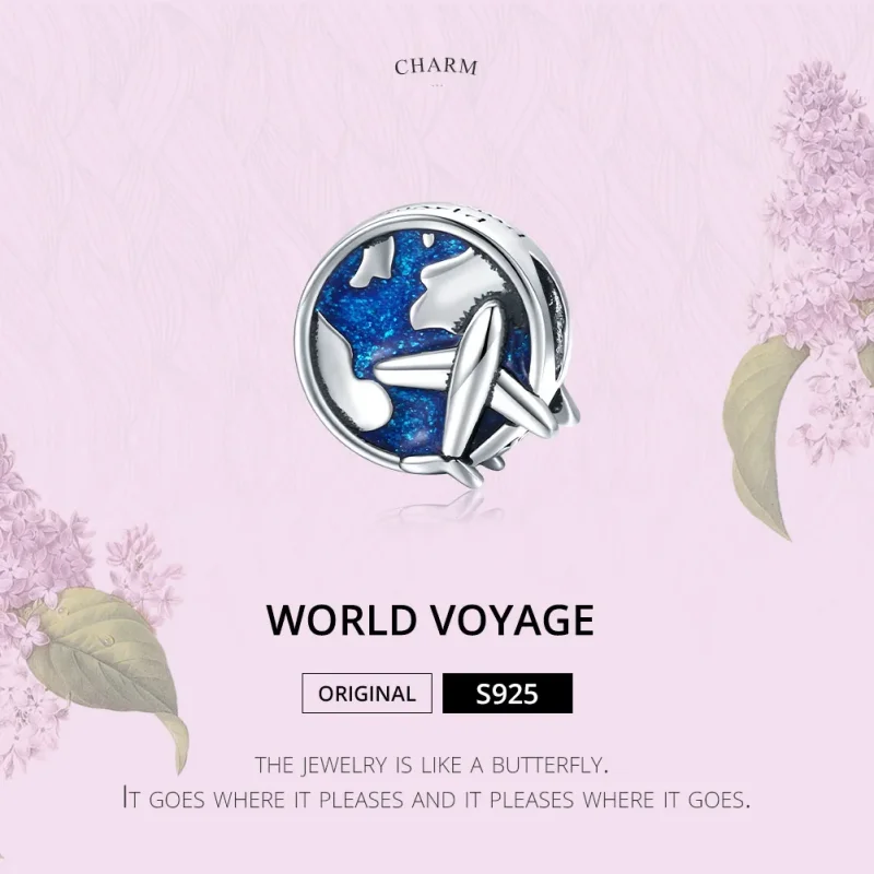 (bilde for) Pandora Style Silver World Voyage Charm - SCC1568 - Vis 6