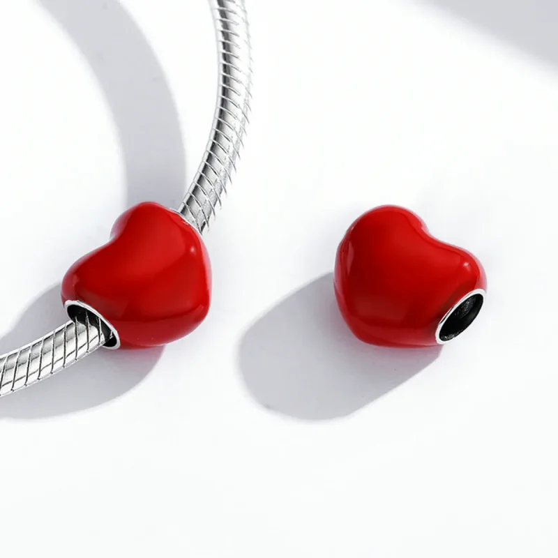(bilde for) Pandora Style Simple Love Charm - SCC1986-RD - Vis 4