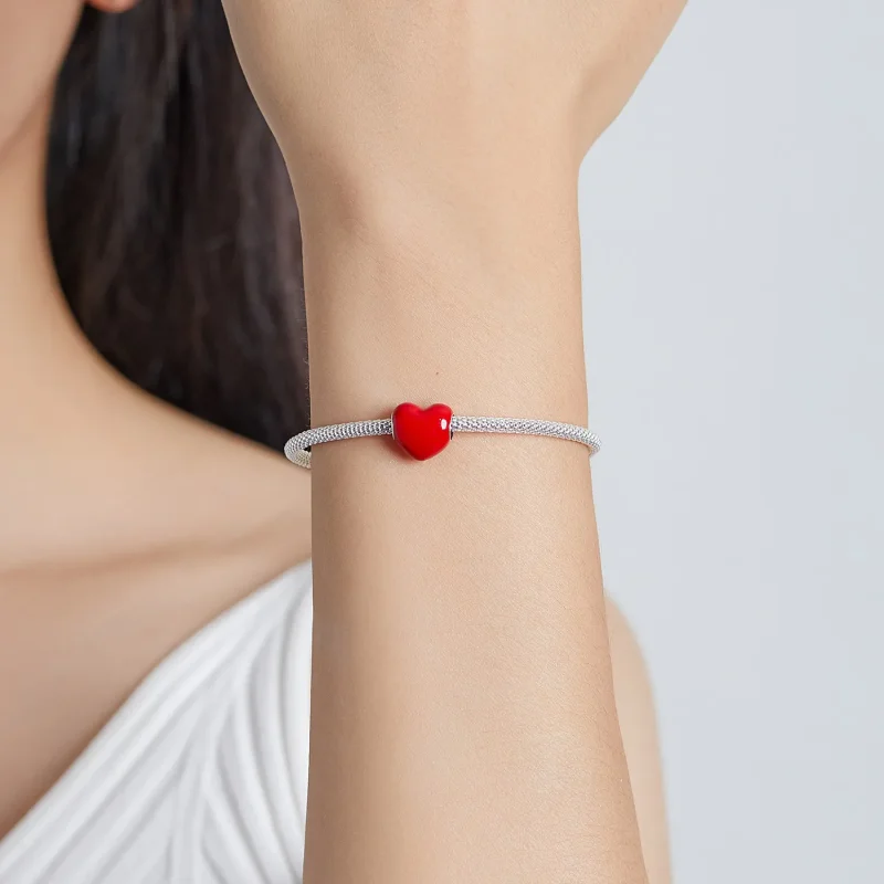 (bilde for) Pandora Style Simple Love Charm - SCC1986-RD - Vis 5