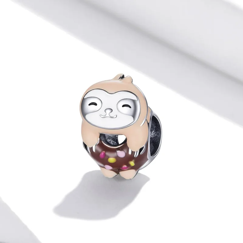 (bilde for) Pandora Style Sloth Donut Charm - SCC1881 - Vis 2