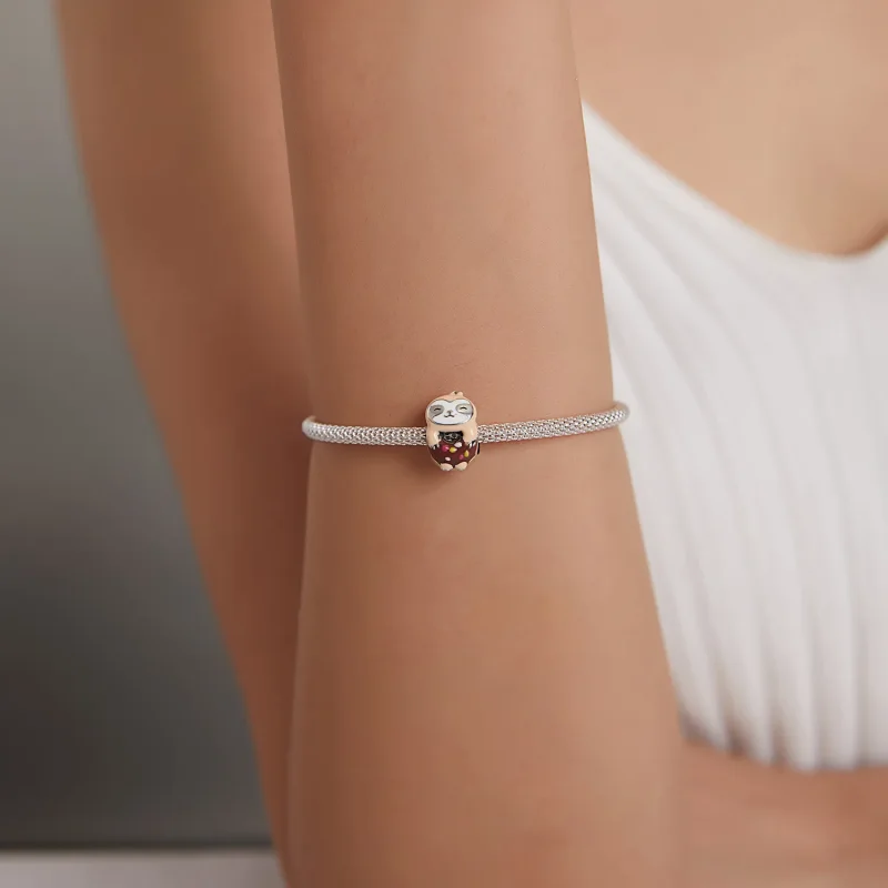 (bilde for) Pandora Style Sloth Donut Charm - SCC1881 - Vis 5