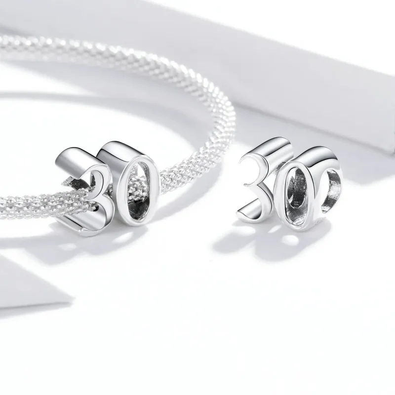 (bilde for) Pandora Style Sølv 30-års bursdagsjarm - SCC1622 - Vis 4