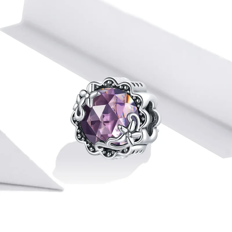 (bilde for) Pandora Style Sølv Ametyst Mønster Charm - SCC1796 - Vis 2