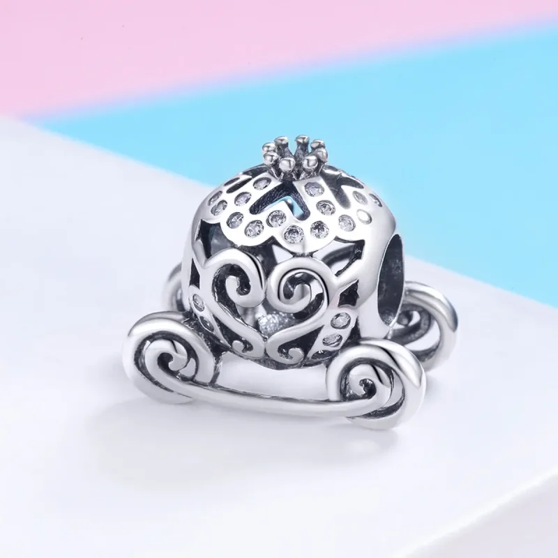 (bilde for) Pandora Style Sølv Askepotts Pumpkin Car Charm - SCC792 - Vis 2
