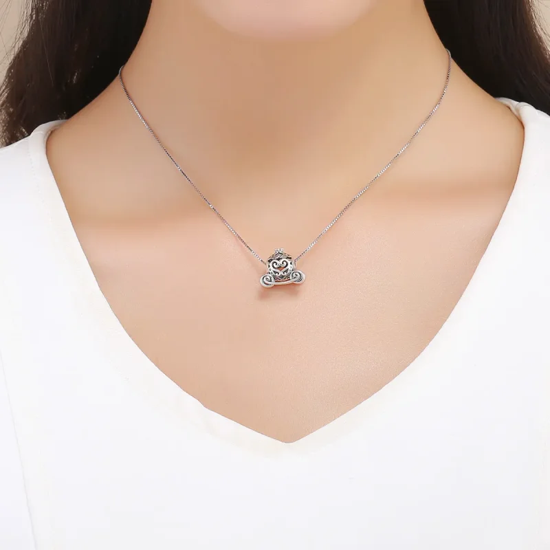 (bilde for) Pandora Style Sølv Askepotts Pumpkin Car Charm - SCC792 - Vis 5