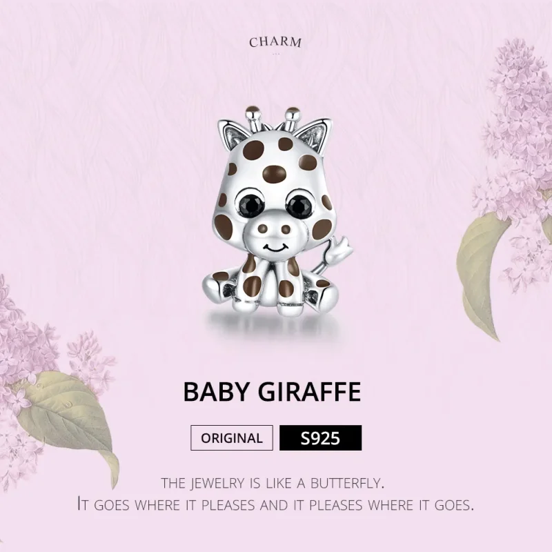 (bilde for) Pandora Style Sølv Baby Giraffe Charm - SCC1691 - Vis 6
