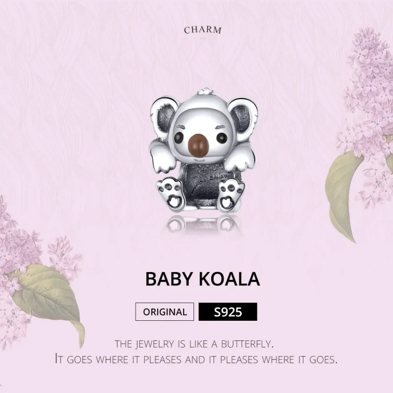 (bilde for) Pandora Style Sølv Baby Koala Charm - SCC1304 - Vis 2