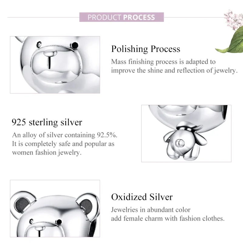 (bilde for) Pandora Style Sølv Brumm Charm - SCC1502 - Vis 8