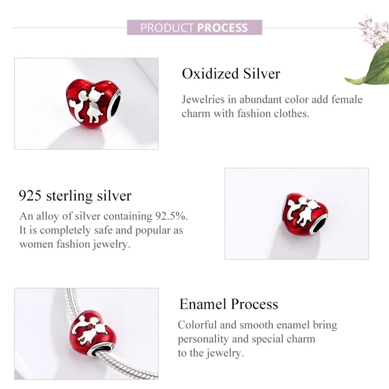 (bilde for) Pandora Style Sølv Childhood Sweethearts Charm - SCC1187 - Vis 4