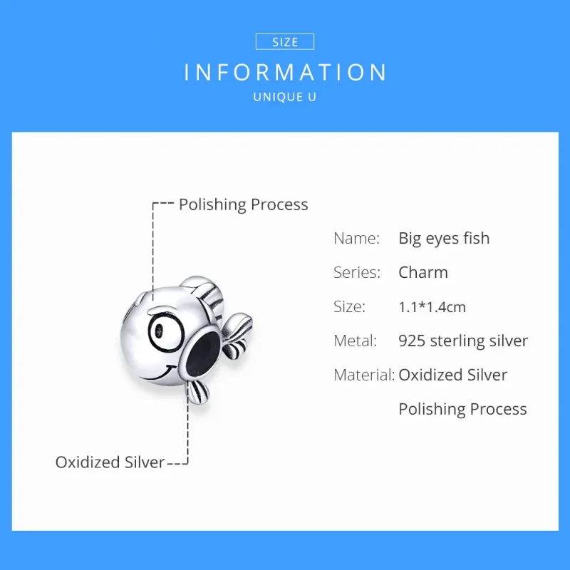 (bilde for) Pandora Style Sølv Dory Charm - SCC1477 - Vis 6