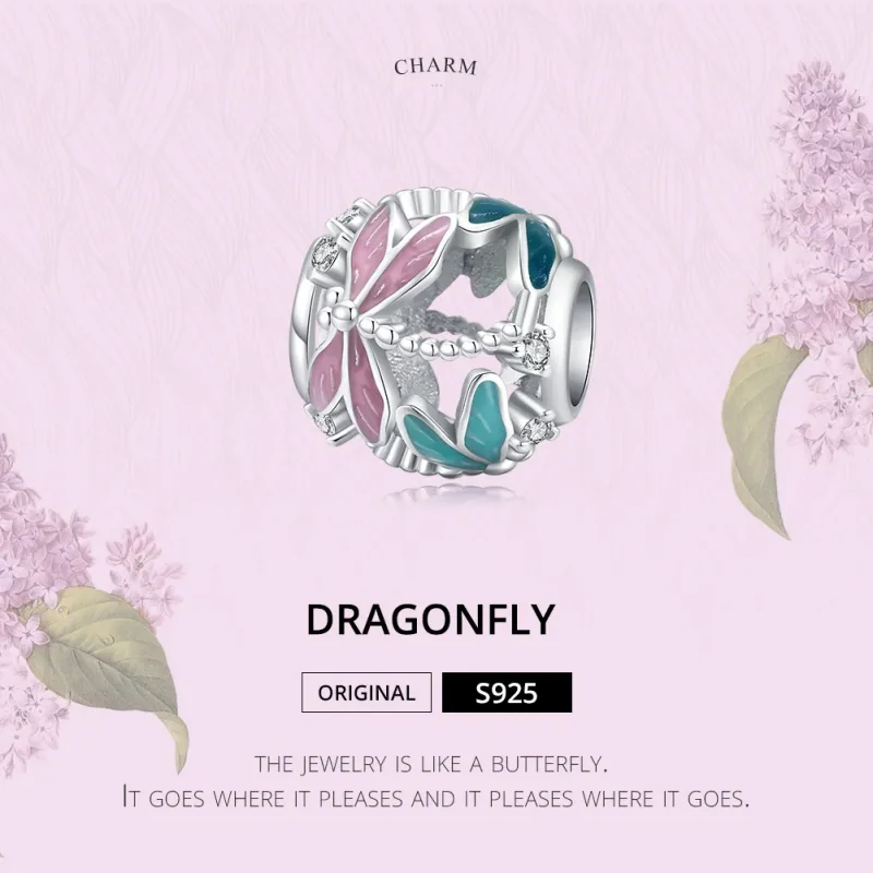 (bilde for) Pandora Style Sølv Dragonfly Charm - BSC198 - Vis 6