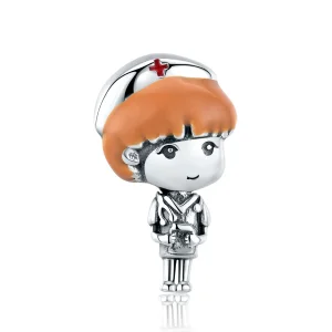(bilde for) Pandora Style Sølv Engel I Hvit Nurse Rn Charm - SCC1548