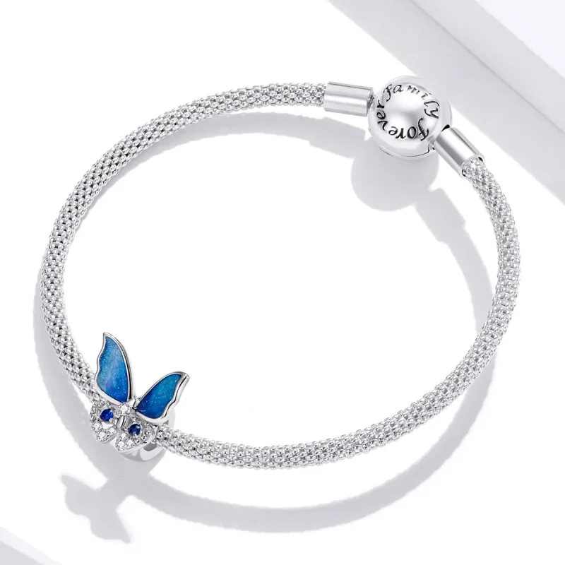 (bilde for) Pandora Style Sølv Fargerik Sommerfugl Charm - BSC405 - Vis 3