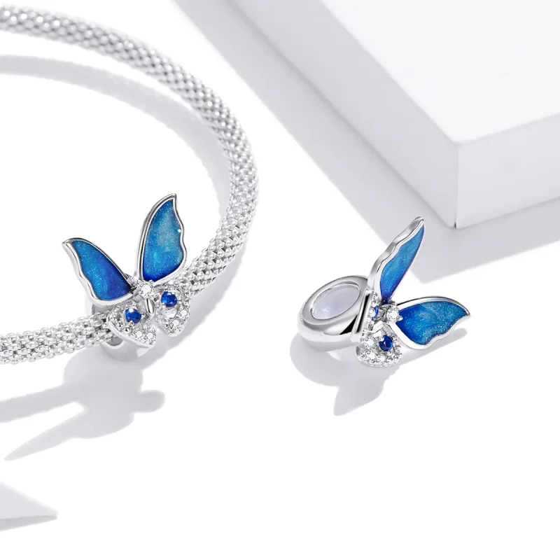 (bilde for) Pandora Style Sølv Fargerik Sommerfugl Charm - BSC405 - Vis 4