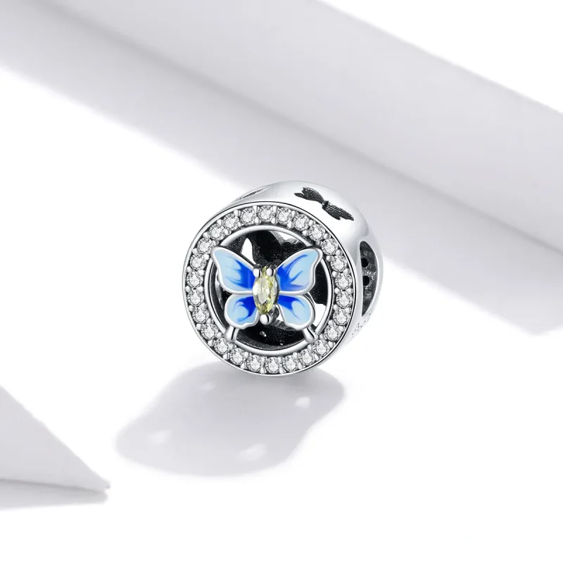 (bilde for) Pandora Style Sølv fargerik Sommerfugl Charm - SCC1682 - Vis 2