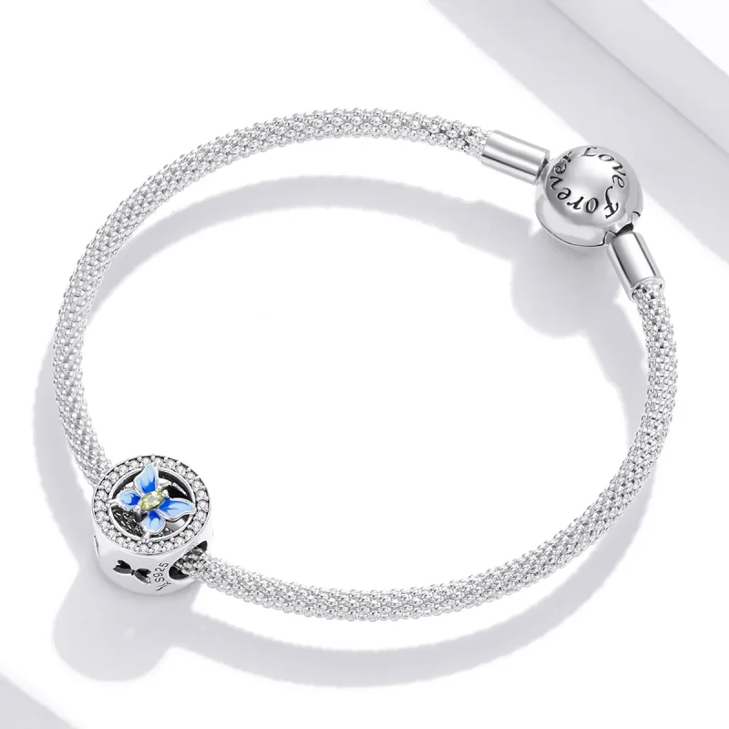 (bilde for) Pandora Style Sølv fargerik Sommerfugl Charm - SCC1682 - Vis 3