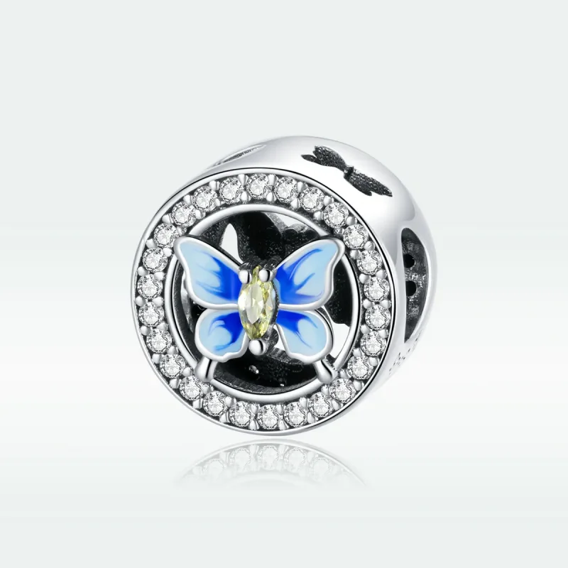 (bilde for) Pandora Style Sølv fargerik Sommerfugl Charm - SCC1682 - Vis 5