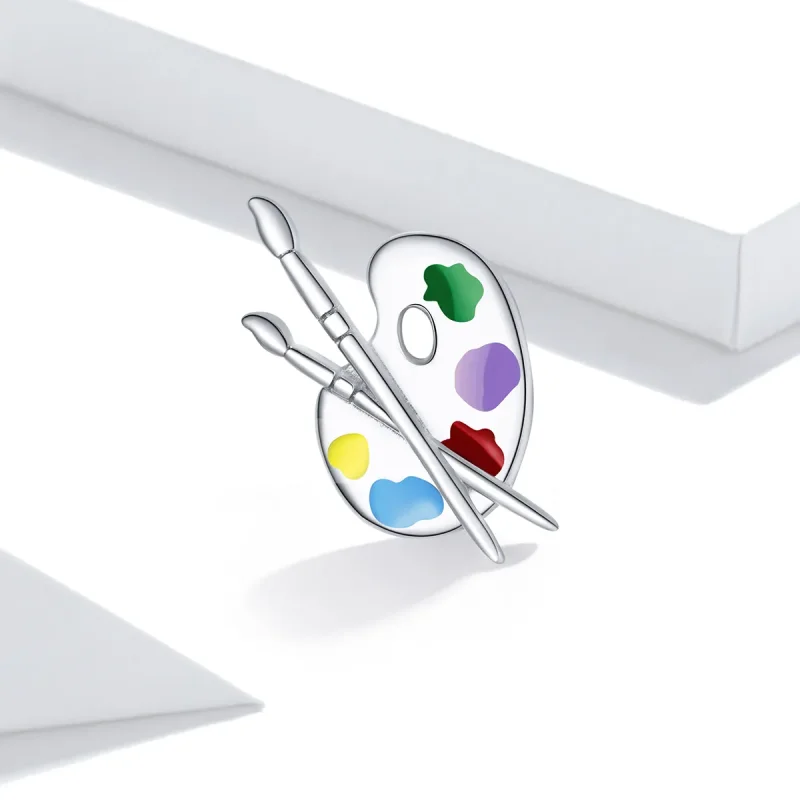 (bilde for) Pandora Style Sølv Fargerike Art Palette Charm - BSC359 - Vis 2