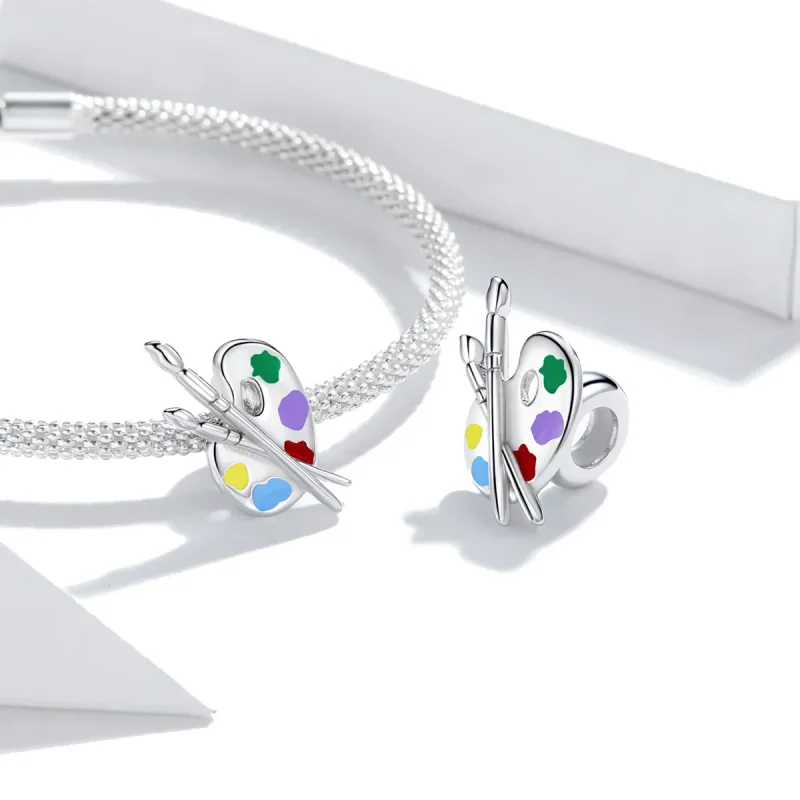 (bilde for) Pandora Style Sølv Fargerike Art Palette Charm - BSC359 - Vis 4