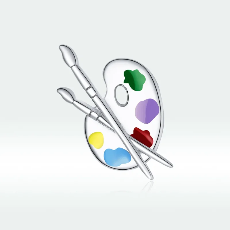 (bilde for) Pandora Style Sølv Fargerike Art Palette Charm - BSC359 - Vis 5