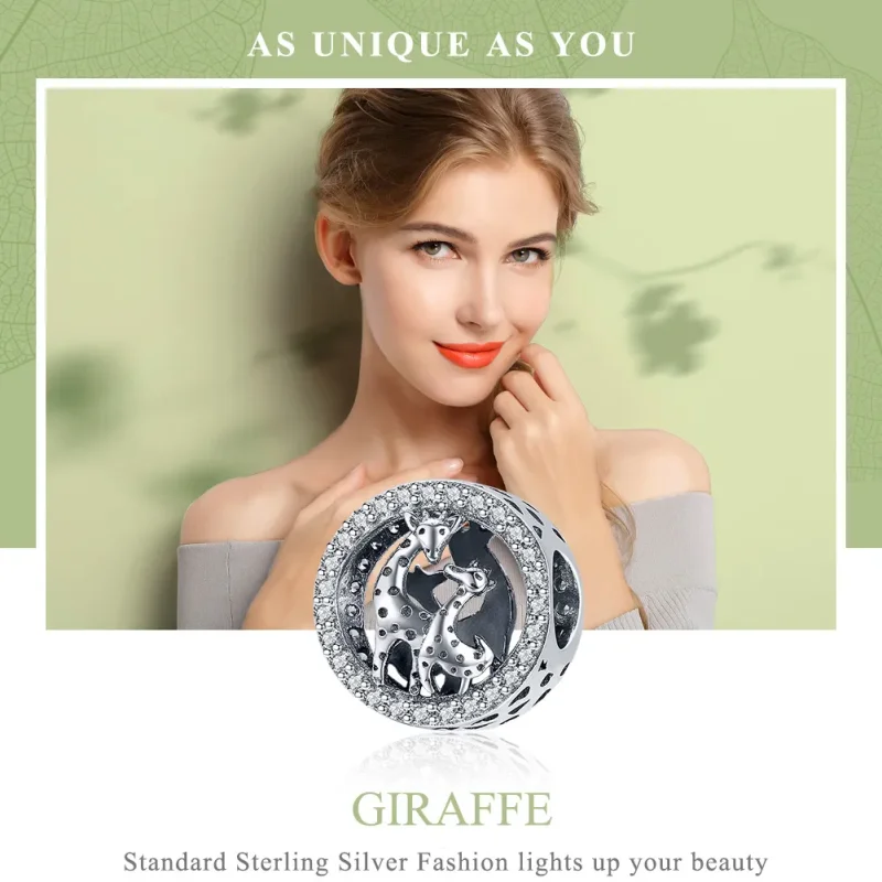 (bilde for) Pandora Style Sølv Giraffe Charm - SCC997 - Vis 6