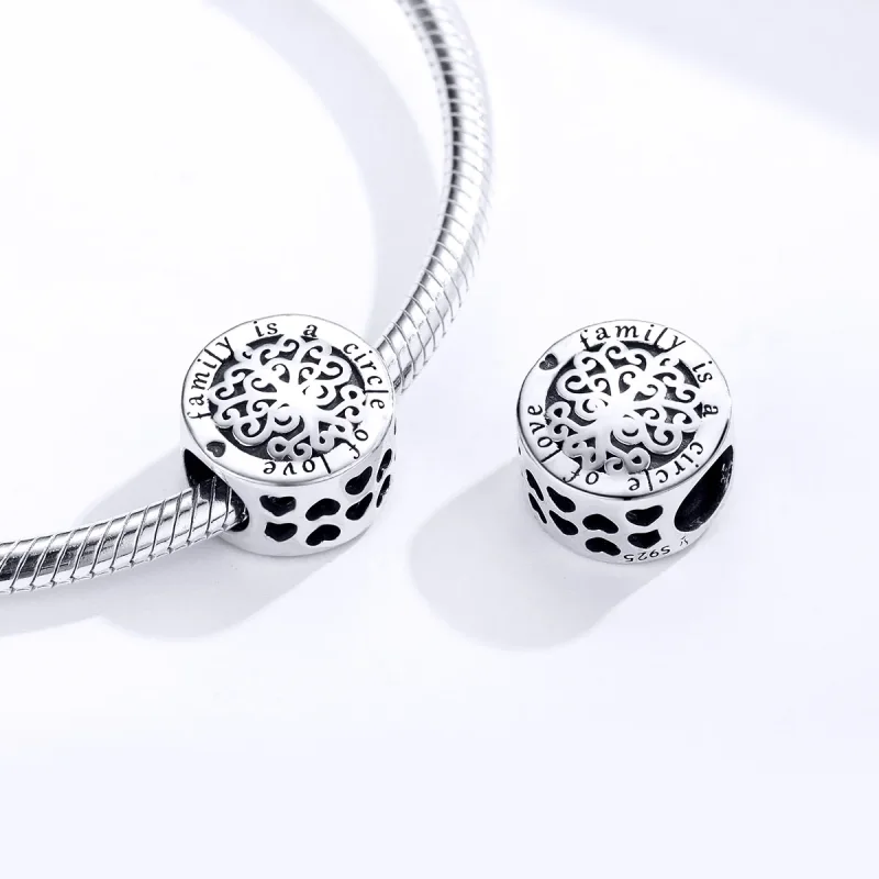 (bilde for) Pandora Style Sølv Glitrende Family Tree Charm - SCC1324 - Vis 4