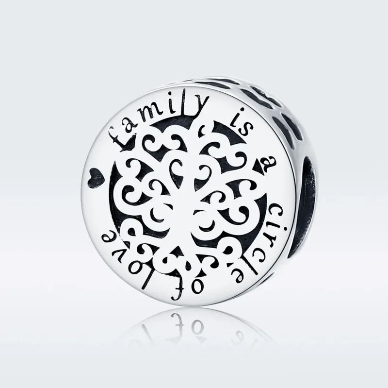 (bilde for) Pandora Style Sølv Glitrende Family Tree Charm - SCC1324 - Vis 5