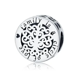 (bilde for) Pandora Style Sølv Glitrende Family Tree Charm - SCC1324