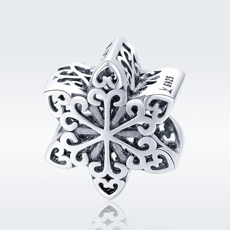 (bilde for) Pandora Style Sølv Glitrende Snowflake Charm - SCC719 - Vis 3