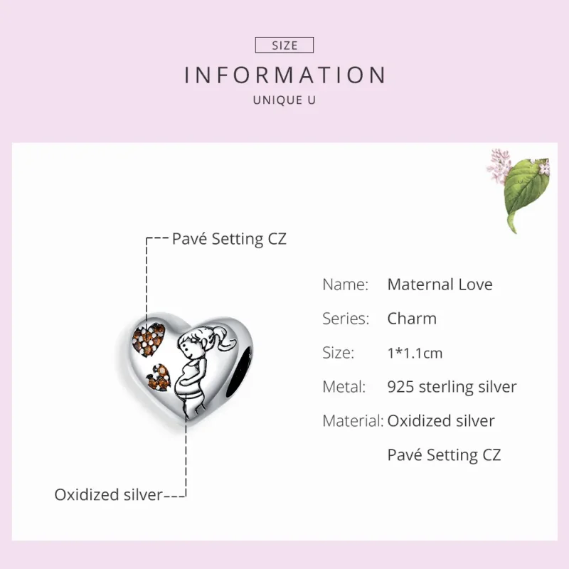 (bilde for) Pandora Style Sølv Gravid mor Charm - SCC1589 - Vis 7