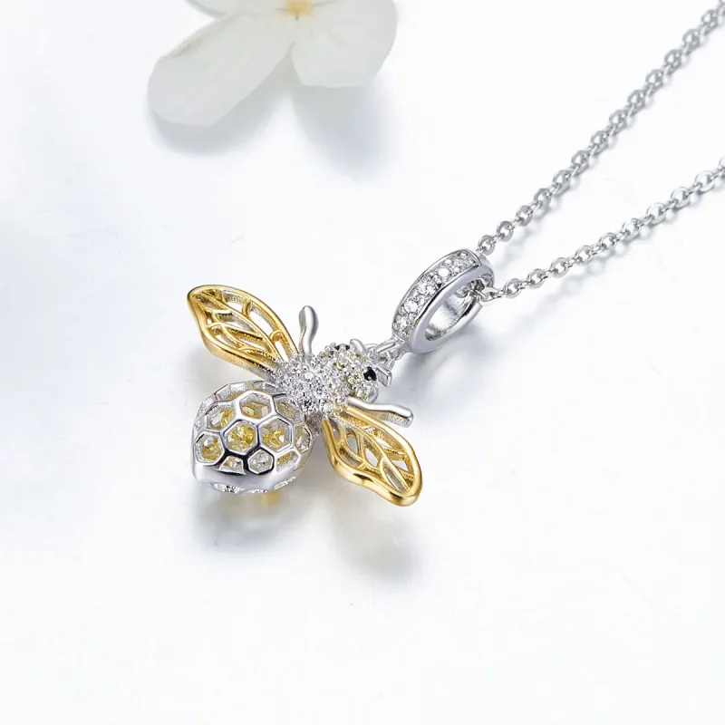 (bilde for) Pandora Style Sølv & Gullbelagt Bee Dangle - SCC1125 - Vis 3