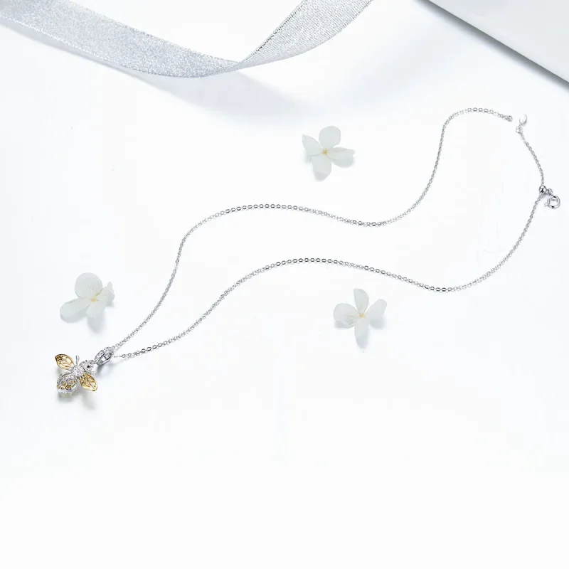 (bilde for) Pandora Style Sølv & Gullbelagt Bee Dangle - SCC1125 - Vis 5