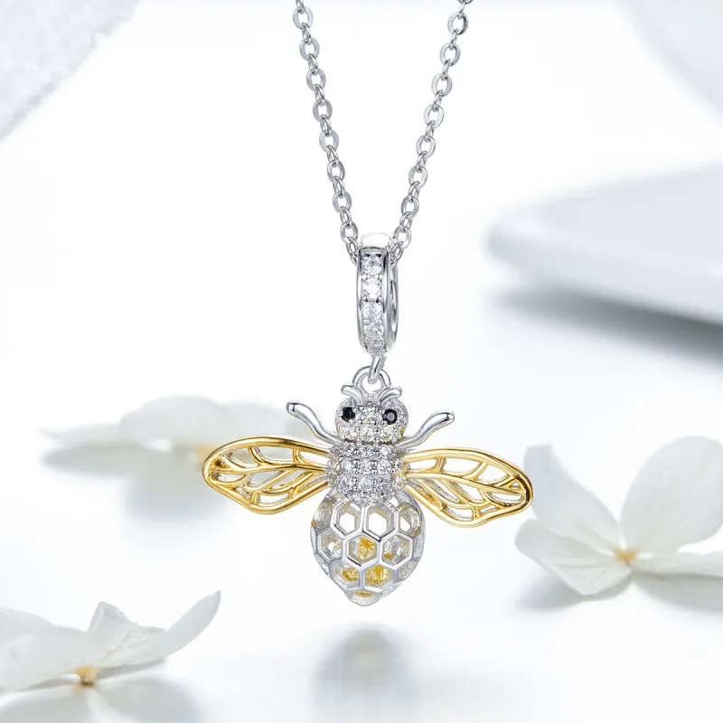 (bilde for) Pandora Style Sølv & Gullbelagt Bee Dangle - SCC1125 - Vis 8