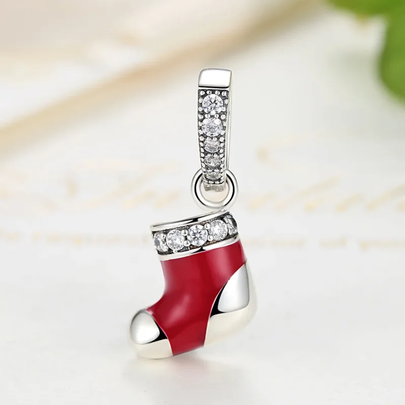 (bilde for) Pandora Style Sølv julesokker Dangle - SCC074 - Vis 4