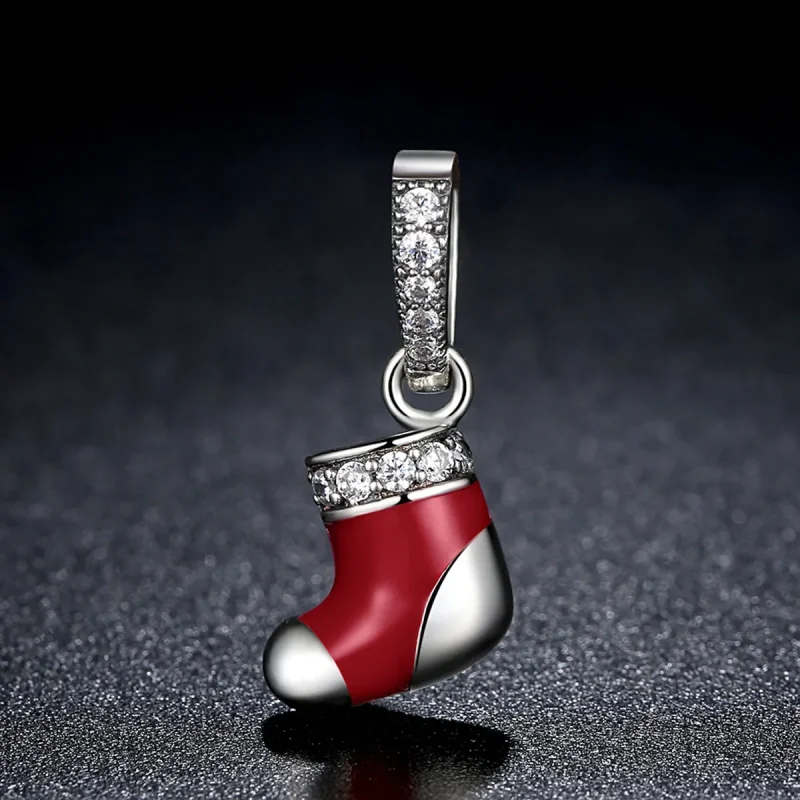 (bilde for) Pandora Style Sølv julesokker Dangle - SCC074 - Vis 5