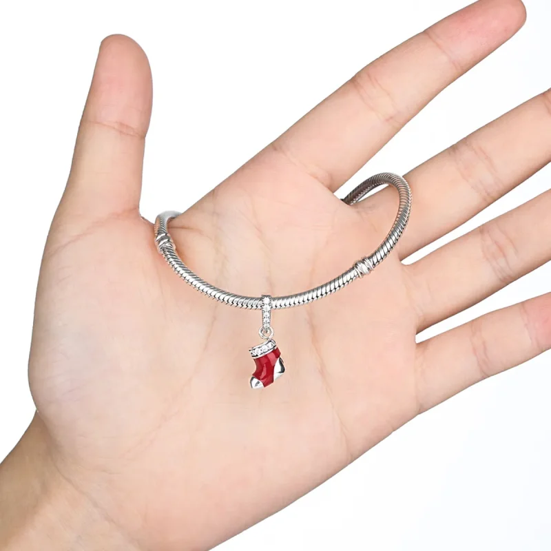 (bilde for) Pandora Style Sølv julesokker Dangle - SCC074 - Vis 6
