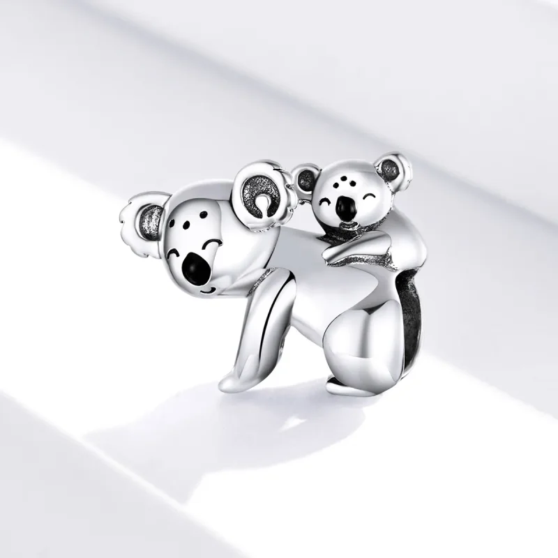 (bilde for) Pandora Style Sølv Koala Med Barn Charm - BSC260 - Vis 2