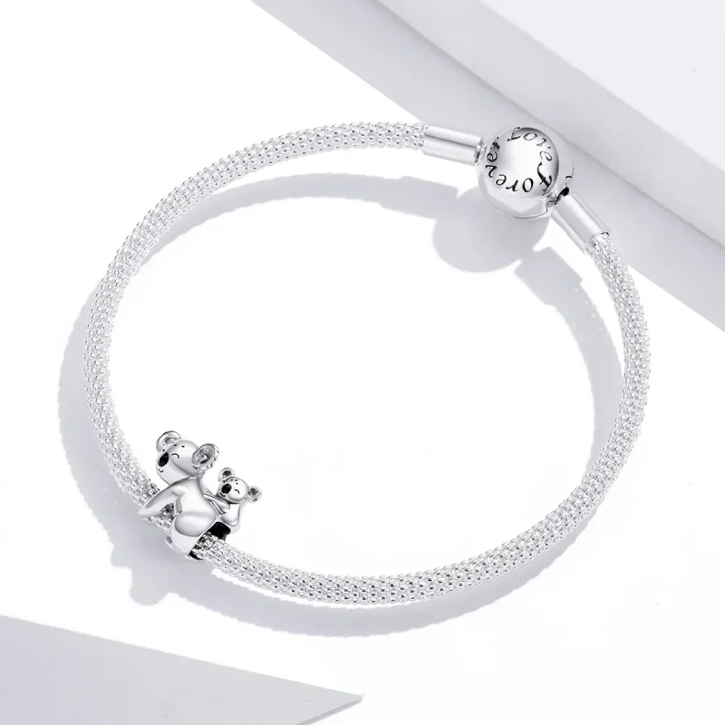 (bilde for) Pandora Style Sølv Koala Med Barn Charm - BSC260 - Vis 3