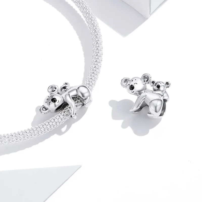 (bilde for) Pandora Style Sølv Koala Med Barn Charm - BSC260 - Vis 4