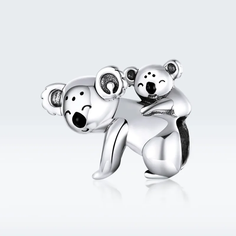 (bilde for) Pandora Style Sølv Koala Med Barn Charm - BSC260 - Vis 5