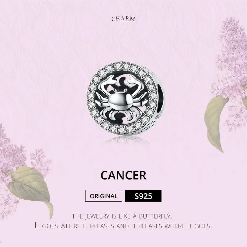 (bilde for) Pandora Style Sølv Kreft Charm - SCC1213 - Vis 2