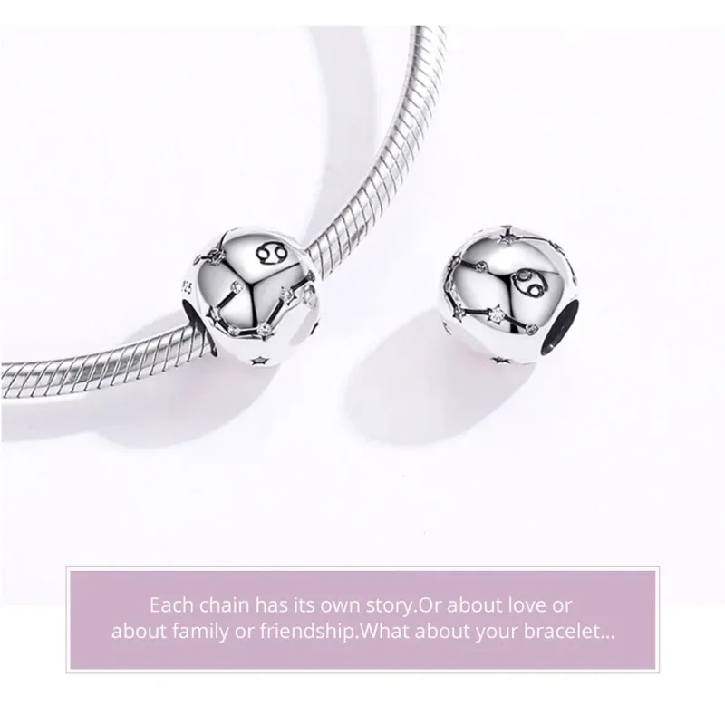 (bilde for) Pandora Style Sølv Kreft Charm - SCC1218-4 - Vis 5